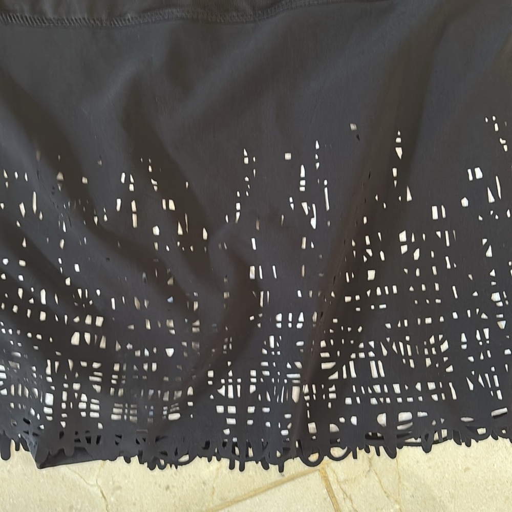 Lucky In Love Women’s Laser Cut  Tennis Skort Skirt - Picture 2 of 3